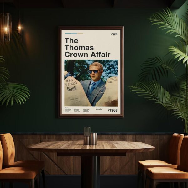 Mid-century poster of The Thomas Crown Affair movie