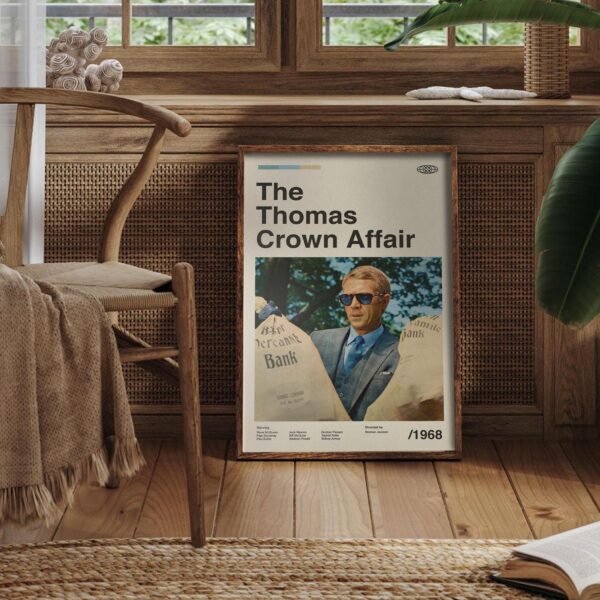 Mid-century poster of The Thomas Crown Affair movie
