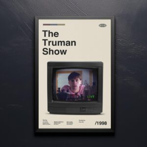 Mid-century poster of The Truman Show movie vintage print