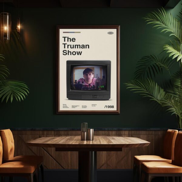 Mid-century poster of The Truman Show movie vintage print