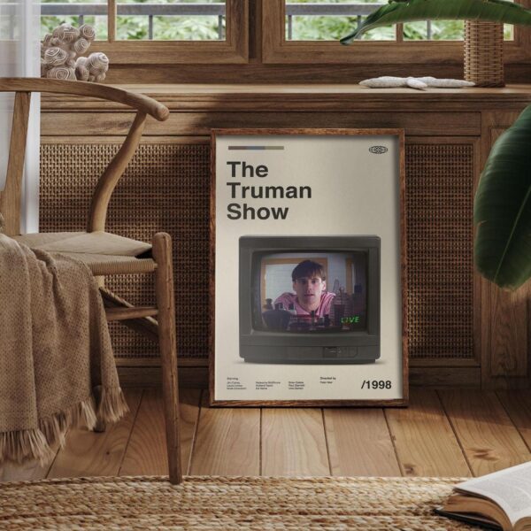 Mid-century poster of The Truman Show movie vintage print