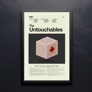 Mid-century modern poster of The Untouchables movie artwork