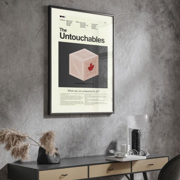 Mid-century modern poster of The Untouchables movie artwork