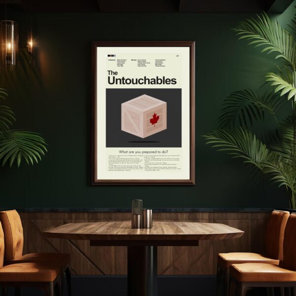 Mid-century modern poster of The Untouchables movie artwork