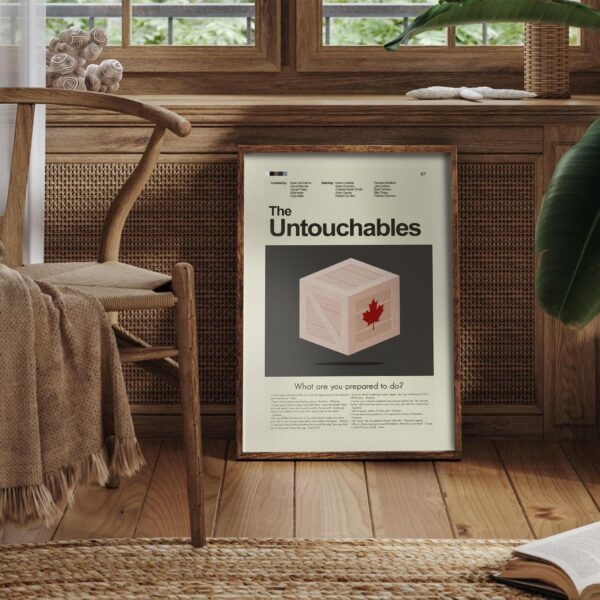 Mid-century modern poster of The Untouchables movie artwork