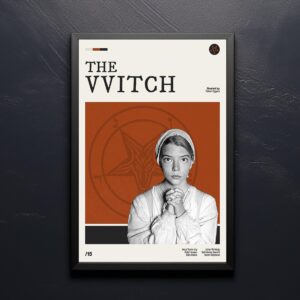 The Witch movie poster - mid-century poster with retro design