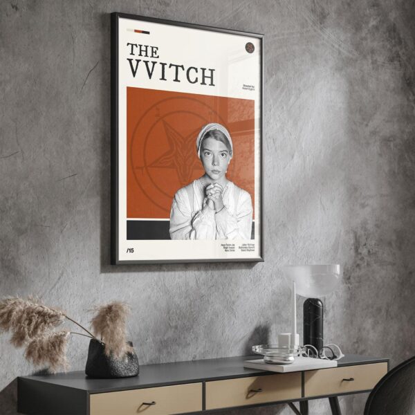 The Witch movie poster - mid-century poster with retro design