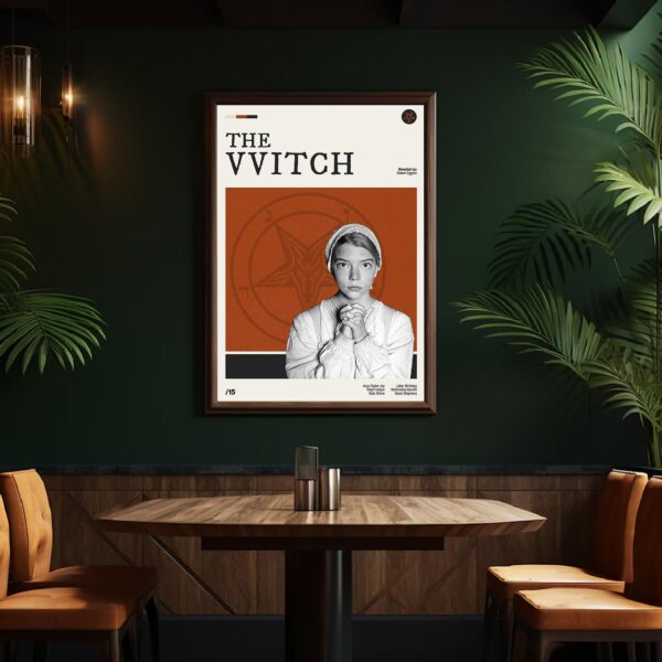 The Witch movie poster - mid-century poster with retro design