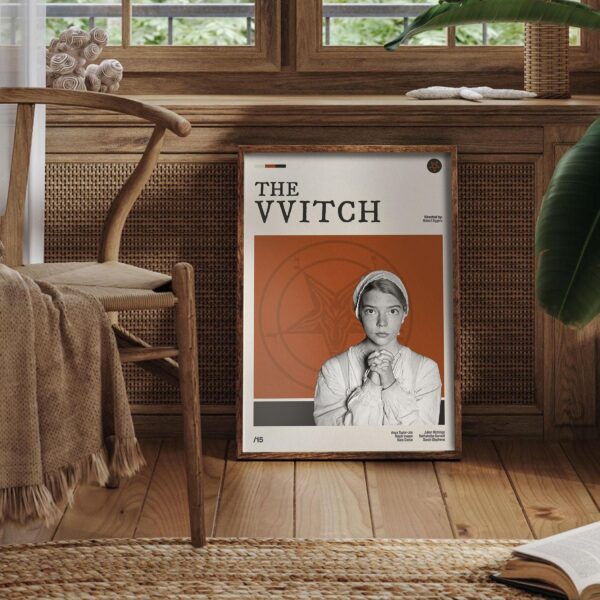 The Witch movie poster - mid-century poster with retro design