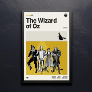 The Wizard of Oz movie poster - mid-century retro artwork