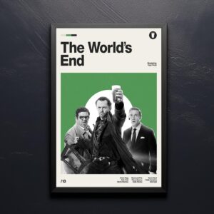 Mid-century poster of The World's End movie artwork