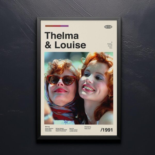 Thelma & Louise mid-century poster retro artwork