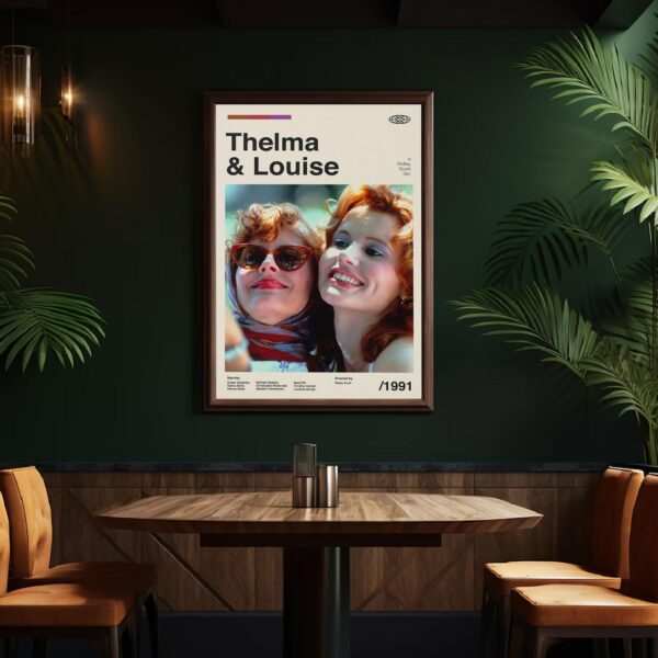 Thelma & Louise mid-century poster retro artwork