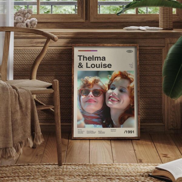 Thelma & Louise mid-century poster retro artwork
