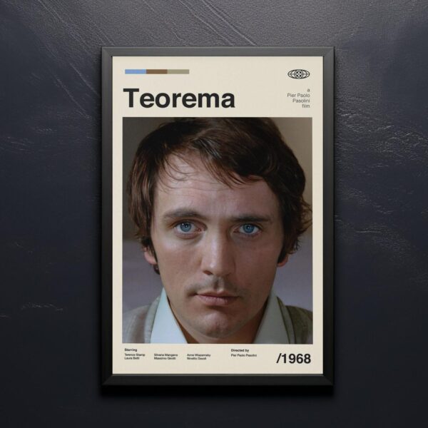 Theorem Movie Poster - mid-century poster retro artwork