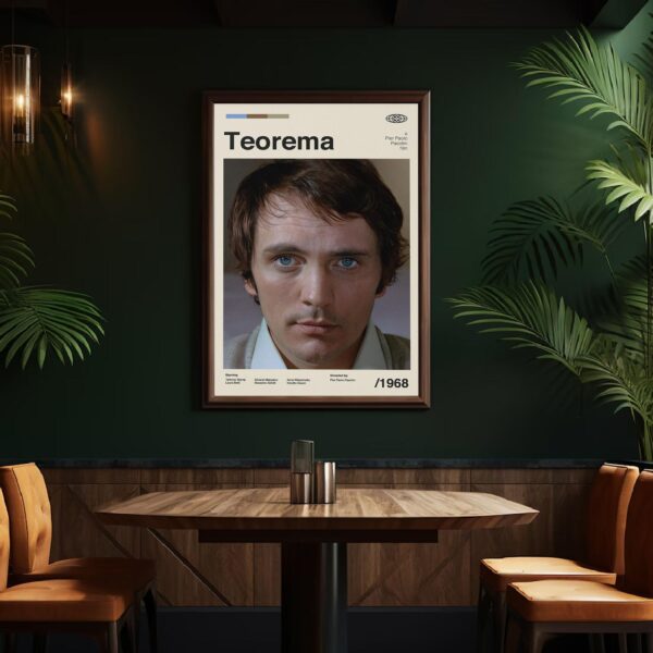 Theorem Movie Poster - mid-century poster retro artwork