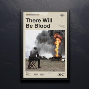 Mid-century modern style There Will Be Blood movie poster design