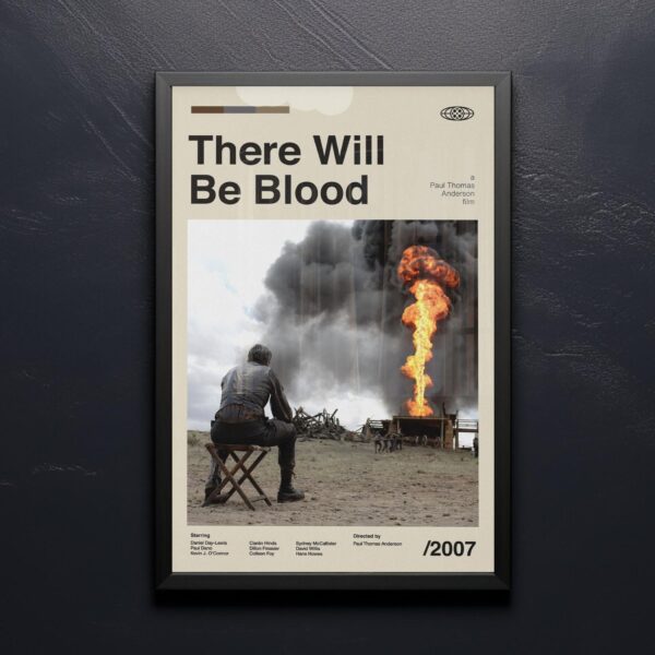 Mid-century modern style There Will Be Blood movie poster design