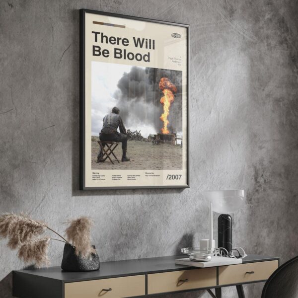 Mid-century modern style There Will Be Blood movie poster design