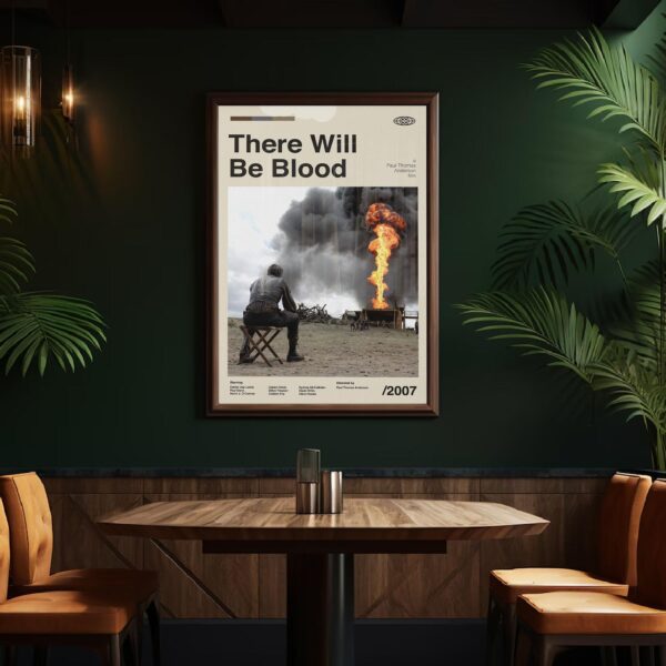 Mid-century modern style There Will Be Blood movie poster design