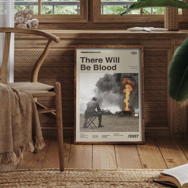 Mid-century modern style There Will Be Blood movie poster design