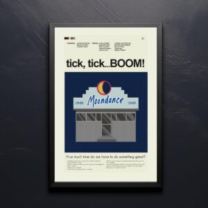 Mid-century modern tick, tick... BOOM! movie wall poster