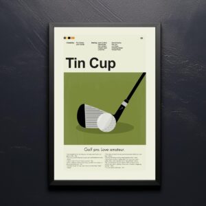 Tin Cup vintage mid century modern movie poster art