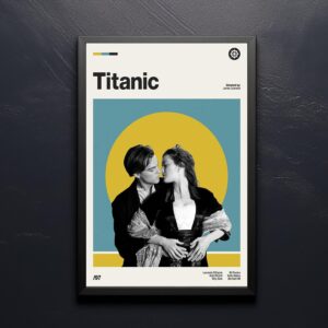 Titanic movie poster - mid-century inspired art print