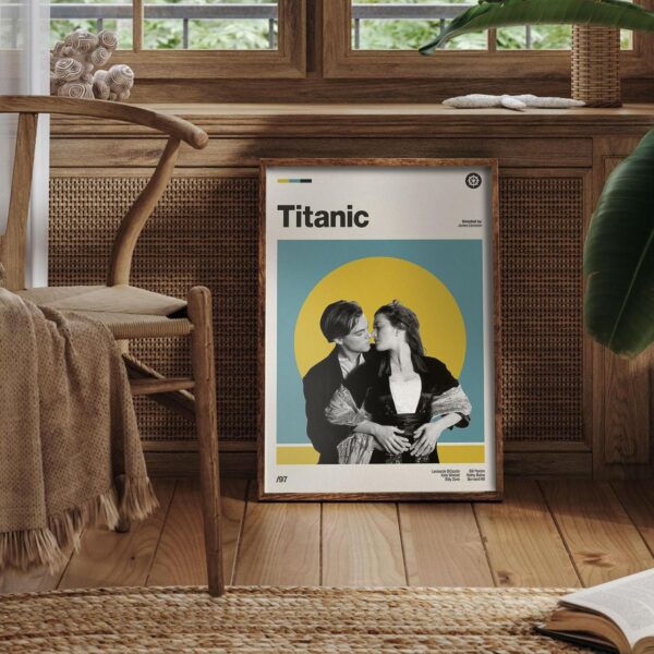 Titanic movie poster - mid-century inspired art print