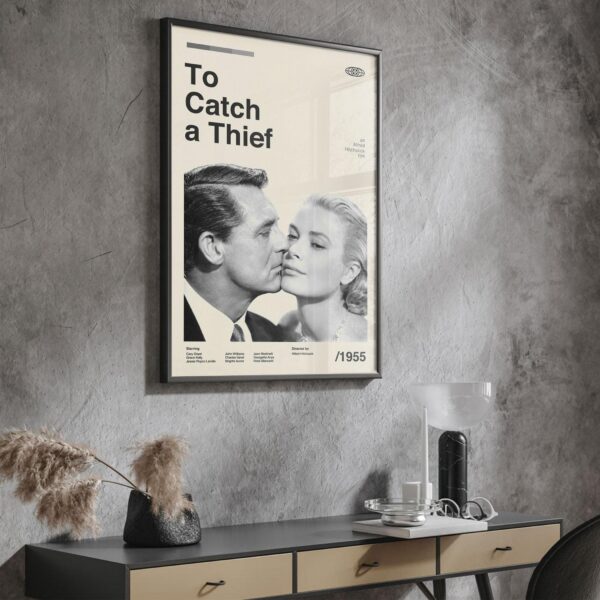 To Catch a Thief mid-century poster retro artwork