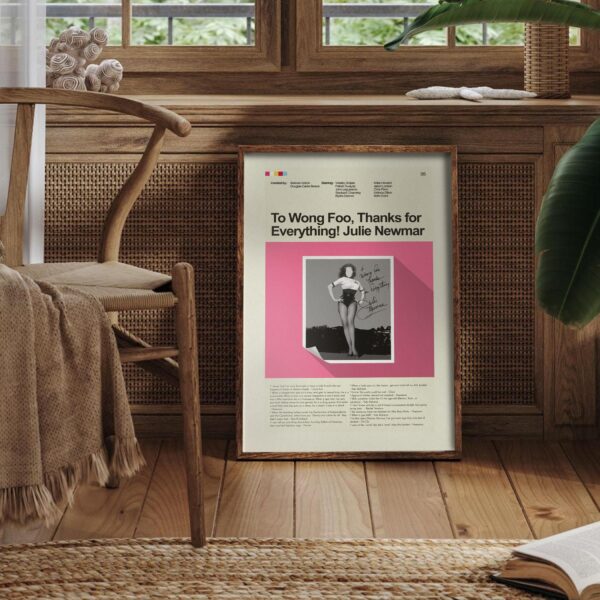 Large mid-century modern poster of To Wong Foo Thanks for Everything Julie Newmar movie