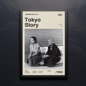 Tokyo Story movie poster - mid-century inspired vintage art