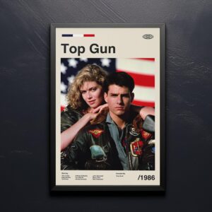 Top Gun Movie Poster - Retro Mid-Century Artwork