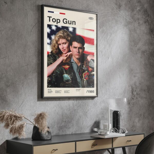 Top Gun Movie Poster - Retro Mid-Century Artwork