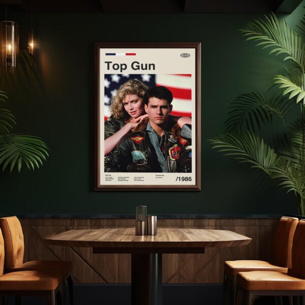Top Gun Movie Poster - Retro Mid-Century Artwork