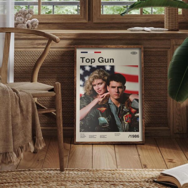 Top Gun Movie Poster - Retro Mid-Century Artwork