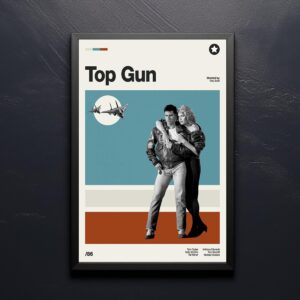 Top Gun movie poster - mid-century poster retro artwork