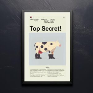 Mid-century modern poster for the movie Top Secret!