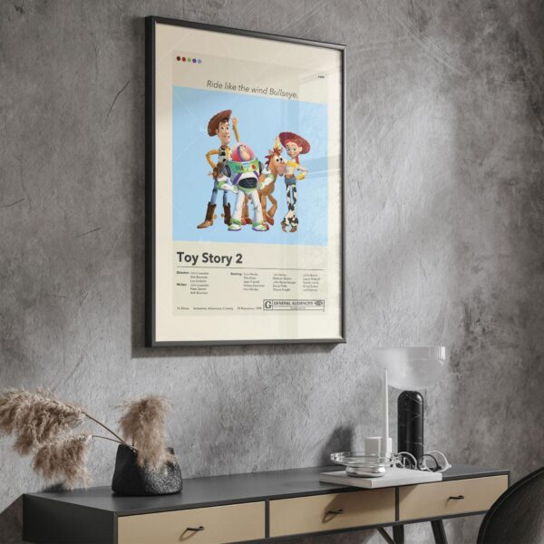 Mid-century modern Toy Story 2 movie poster art print