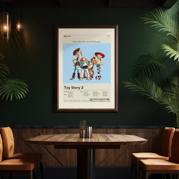 Mid-century modern Toy Story 2 movie poster art print