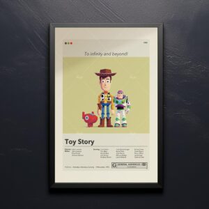 Mid-century modern graphic design Toy Story movie poster