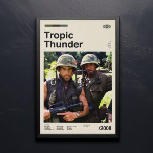 Tropic Thunder mid-century poster retro artwork