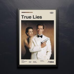 True Lies movie poster with mid-century modern furniture design