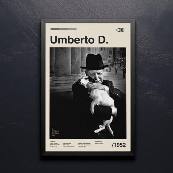 Umberto D. mid-century poster retro artwork