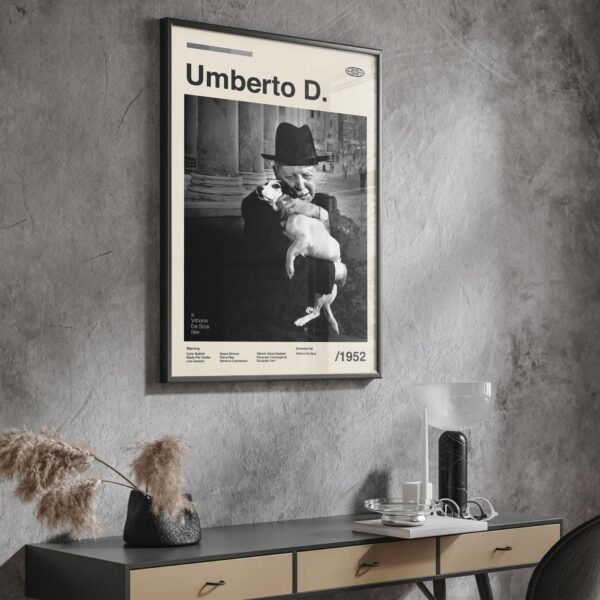 Umberto D. mid-century poster retro artwork
