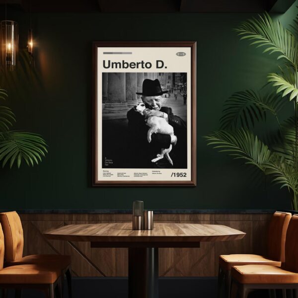 Umberto D. mid-century poster retro artwork