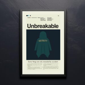 Mid-century modern poster of a house from the movie Unbreakable