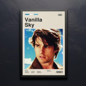 Vanilla Sky Movie Poster - mid-century poster style