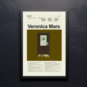 Mid-century modern Veronica Mars movie poster with retro design elements