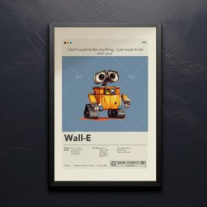 Vintage WALL·E movie poster with 20th century mid-century modern art style